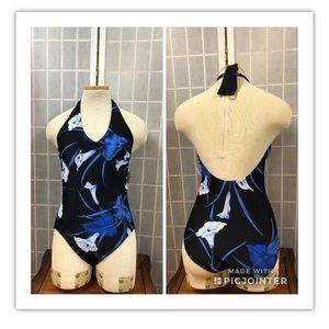 Cherokee, swimsuit, black/blue, one piece,size10.: